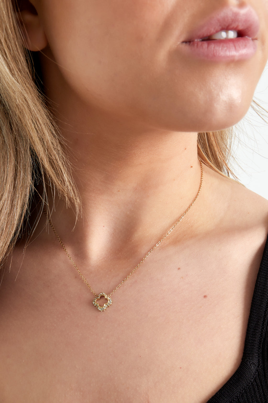 diamant klaver ketting