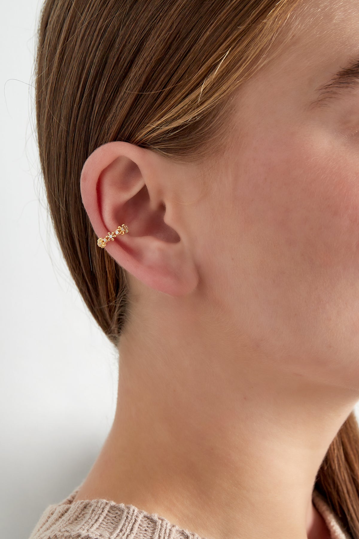 earcuff floral shine
