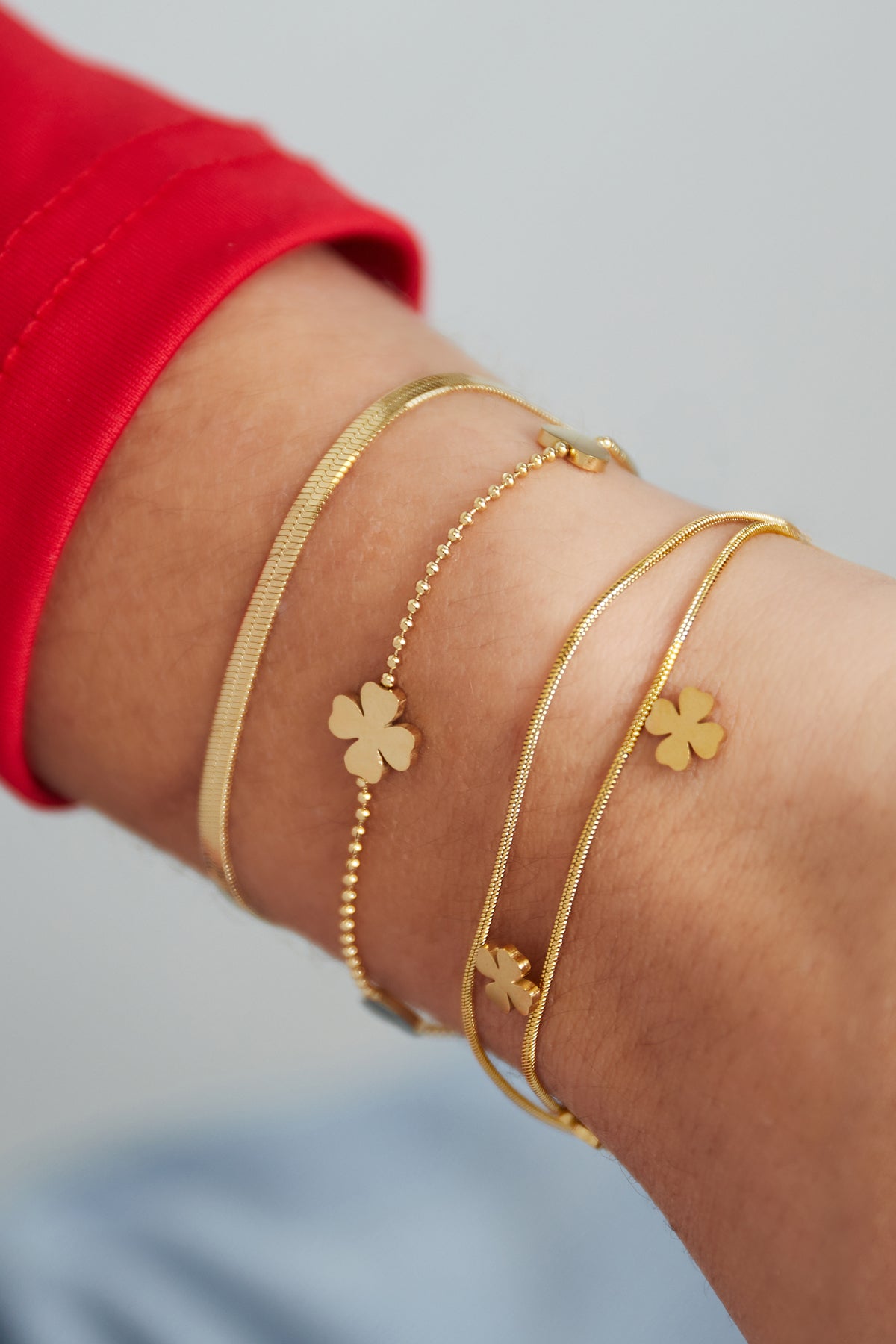 dubbele klaver armband