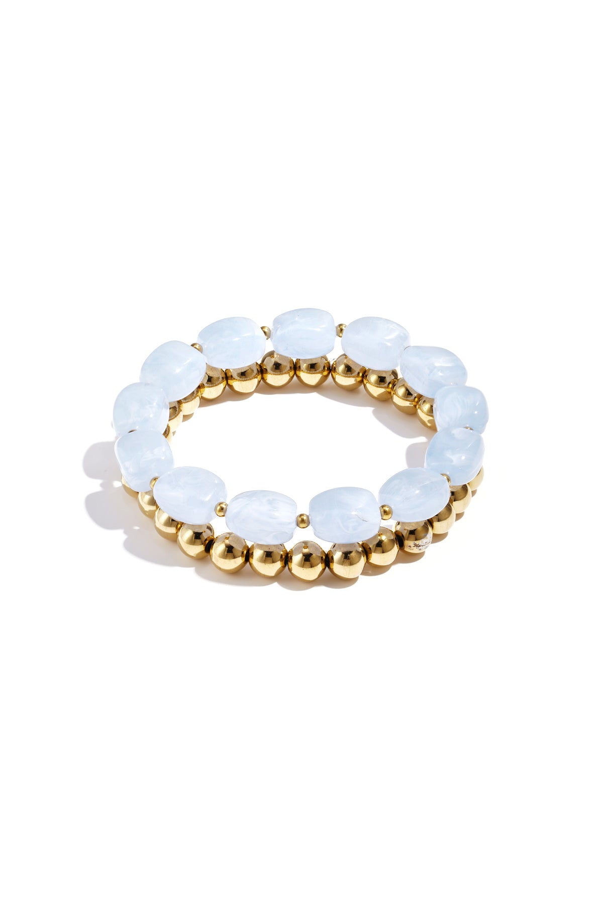 Armbandenset met asymmetrische kralen