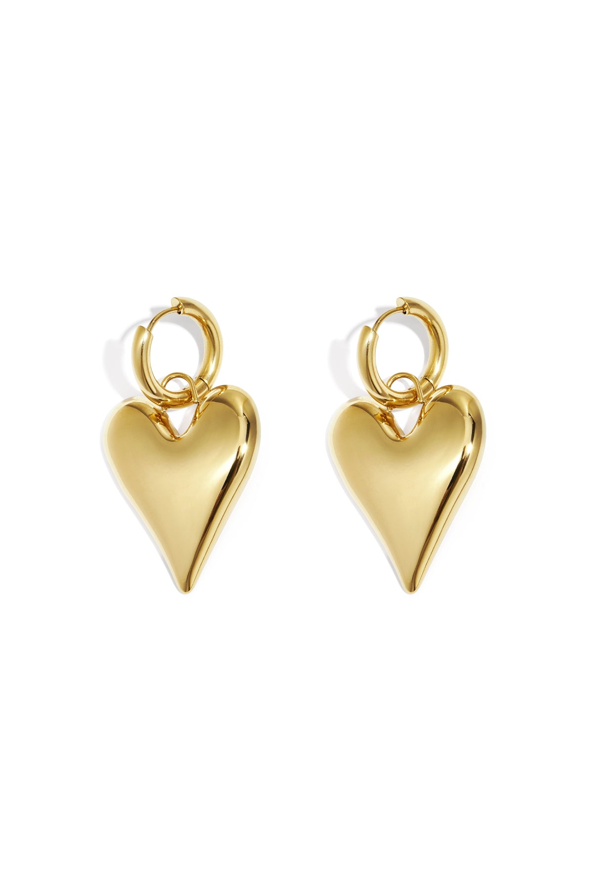big heart hanger oorbellen