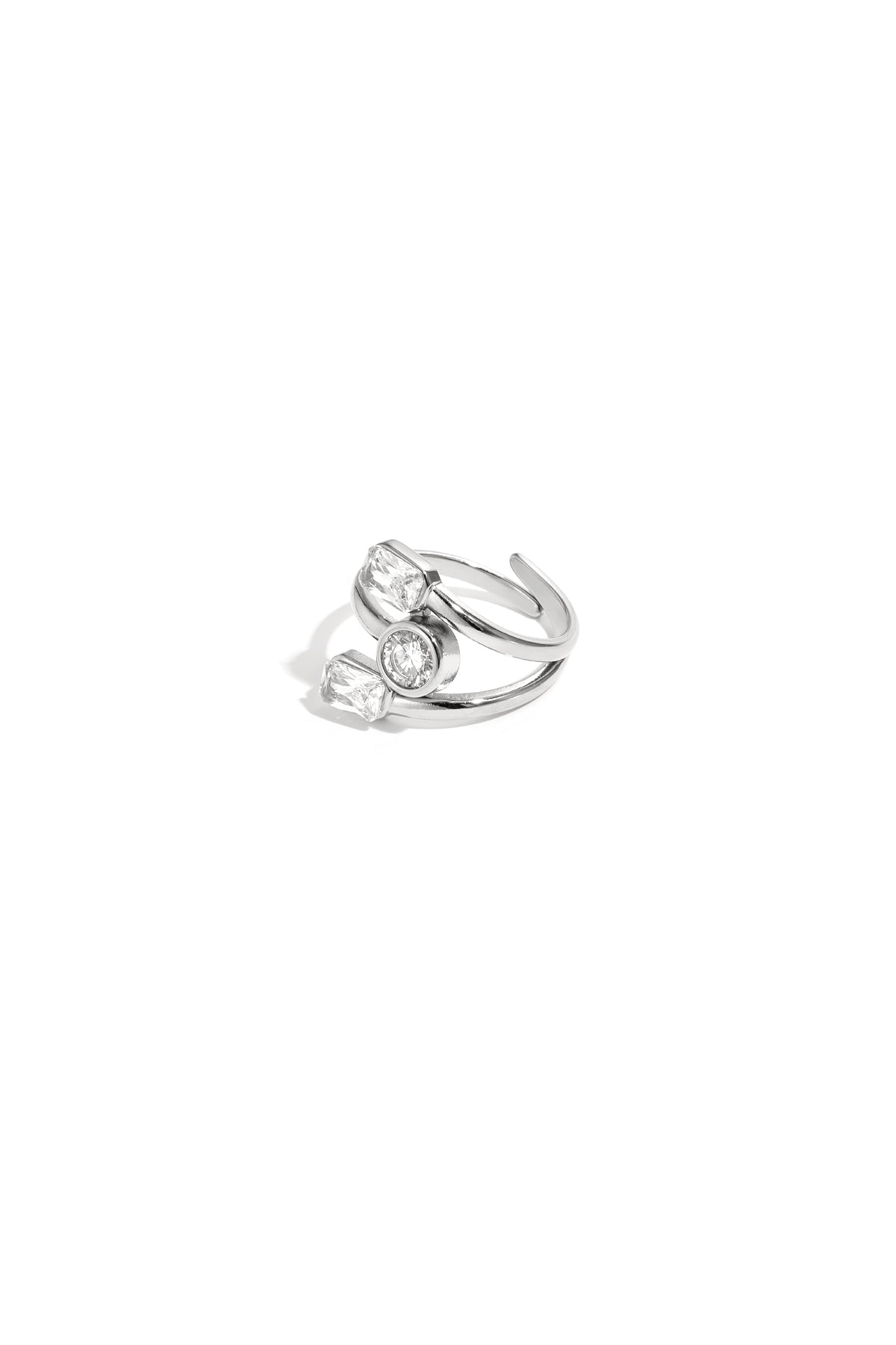 Ring met variërende steentjes
