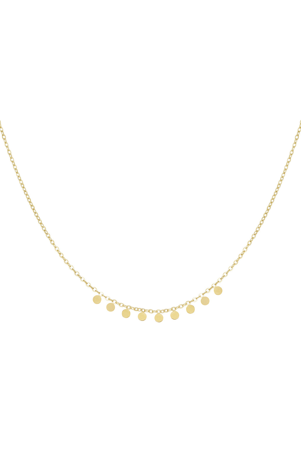 simpele ketting met ronde hangers