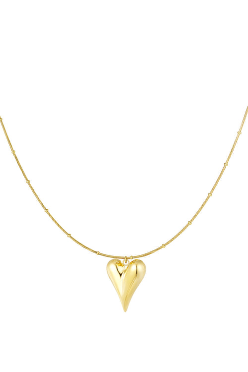 bolletjes ketting met iconische hart groot