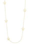 lange ketting met bloemen bedels