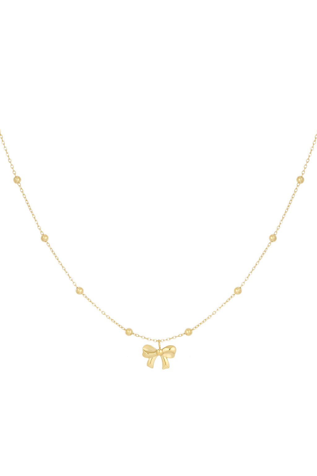 ketting met balletjes en strikje