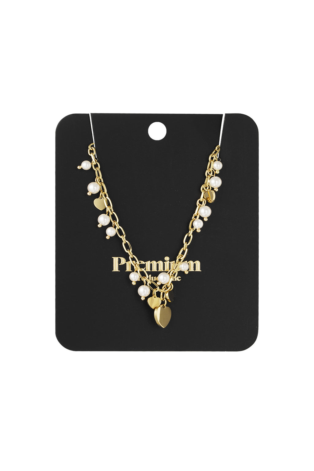 hearts & pearls ketting