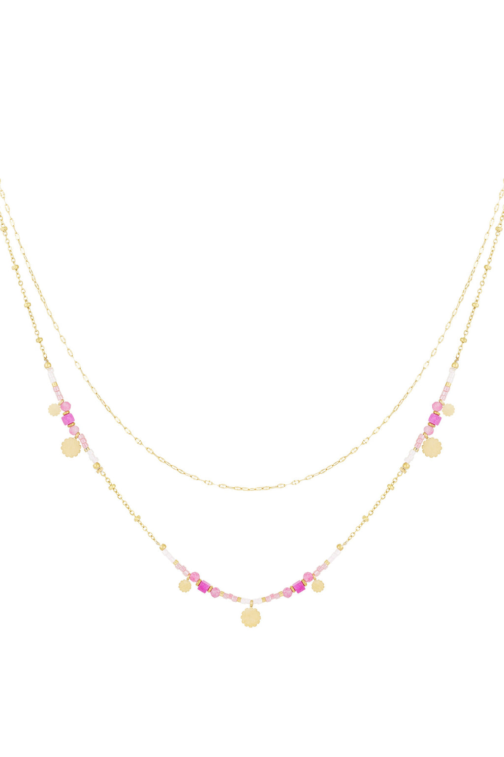 ketting pink charms