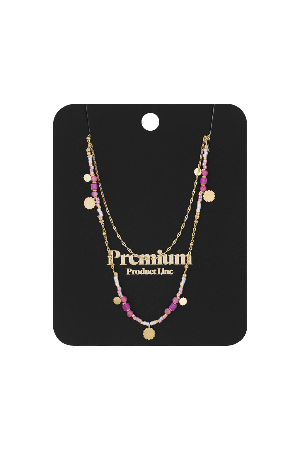 ketting pink charms