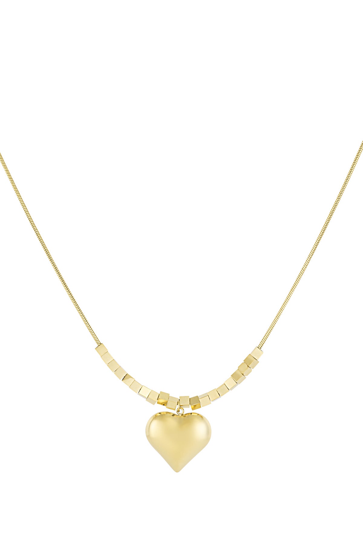 trendy heart ketting