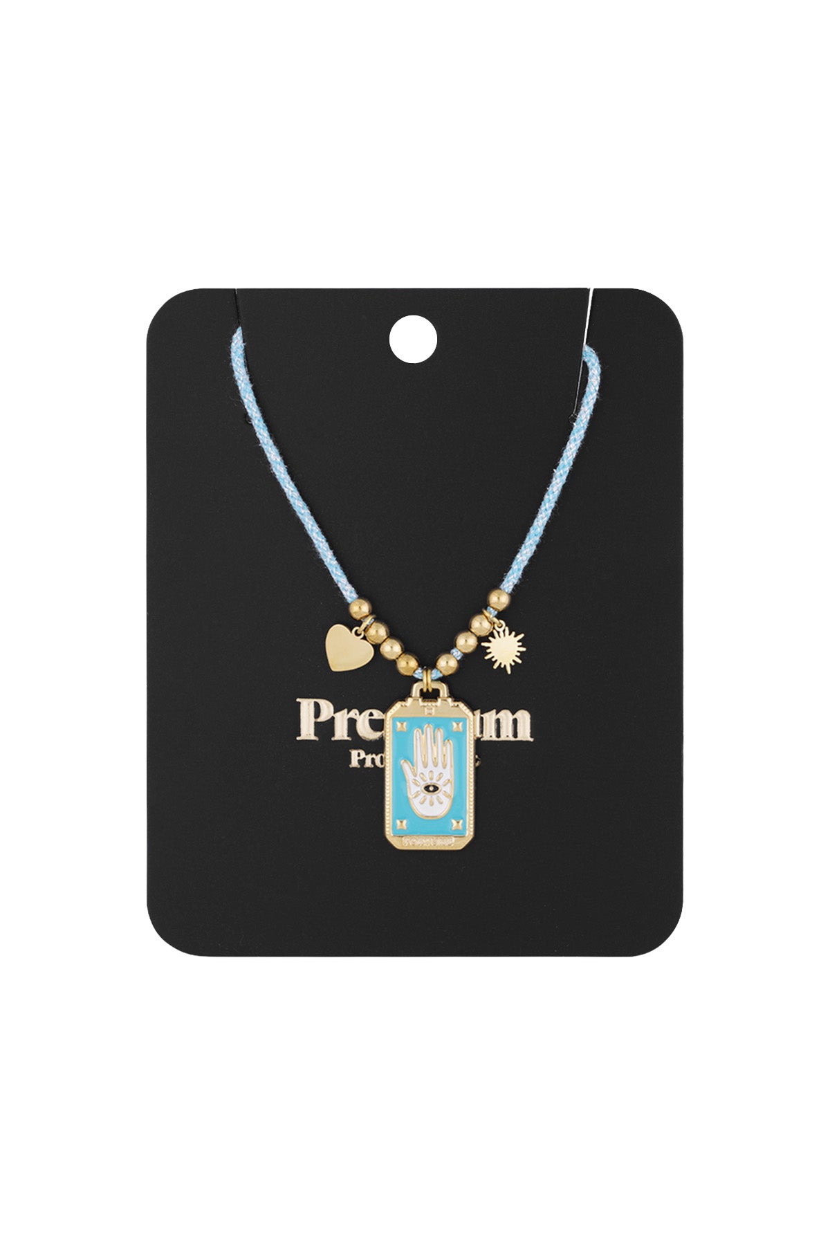 Eclipse Charm Necklace - Blue Gold kleur