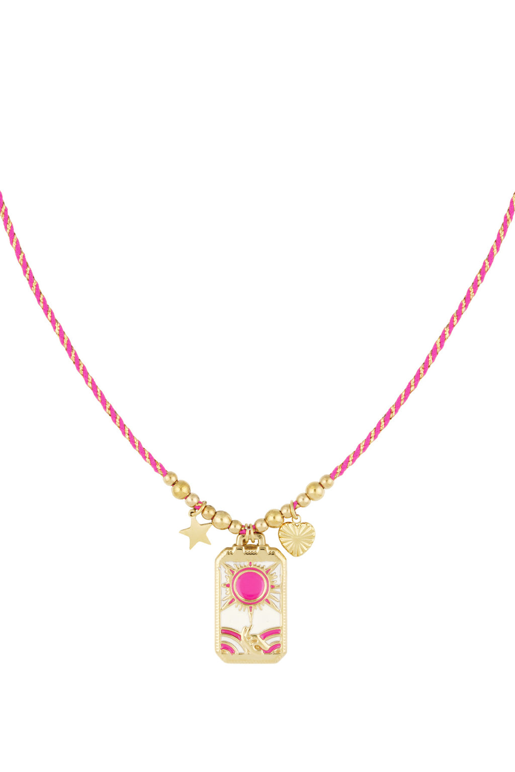 Eclipse Charm Necklace - Pink Gold kleur