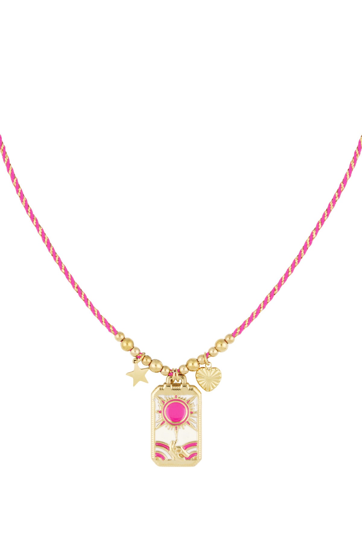 Eclipse Charm Necklace - Pink Gold kleur