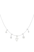 bedelketting bloemen en hartjes