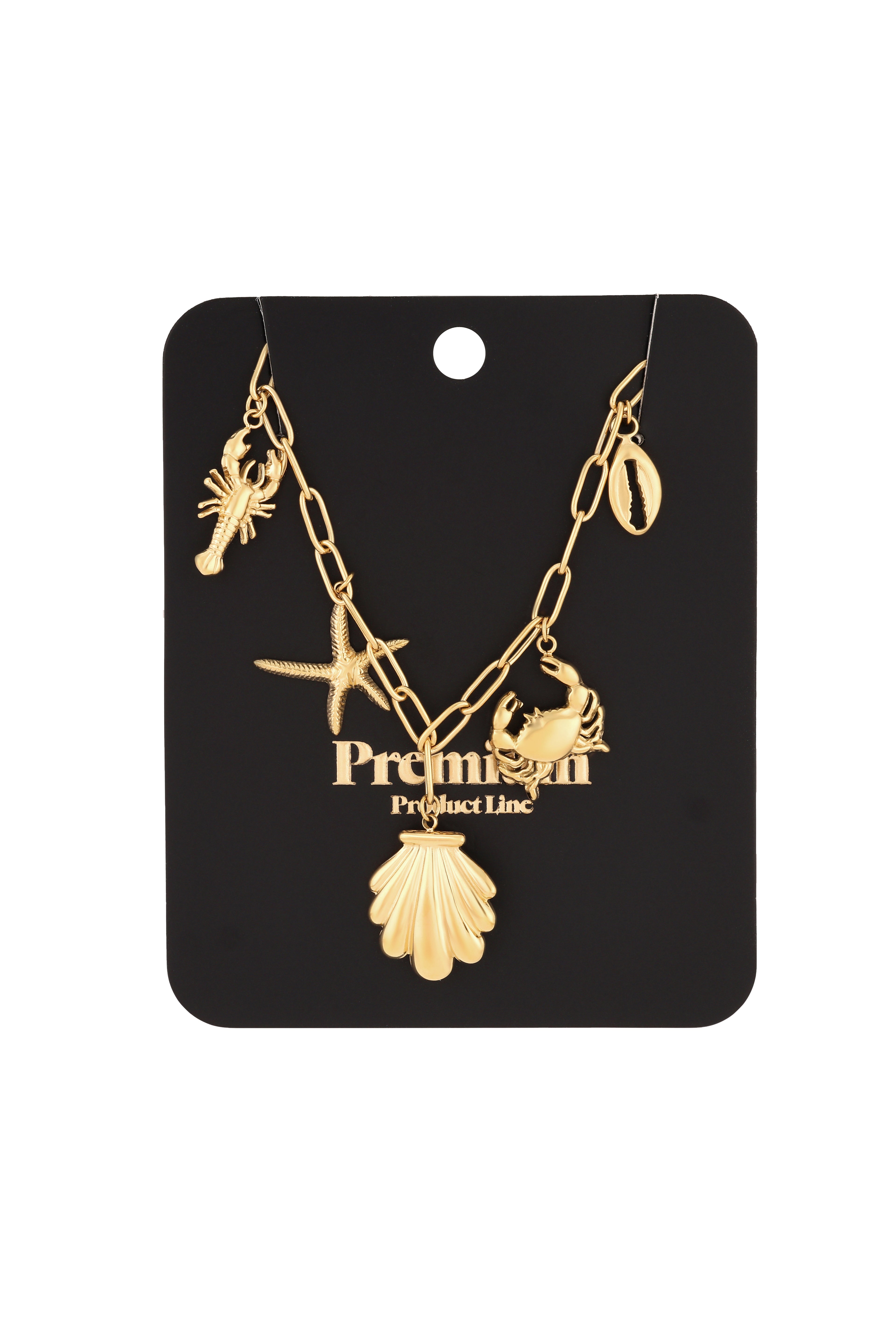 Beachy ketting - zilverkleur