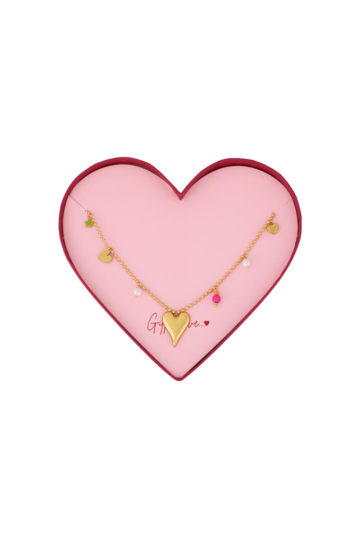 gift of love stainless steel ketting