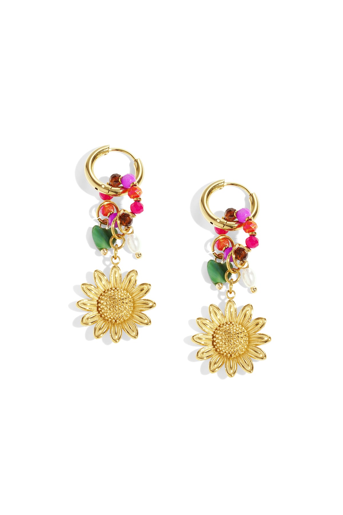 Oorbellen met bloemen, casual, dagelijks, eenvoudig, serie, damessieraden
