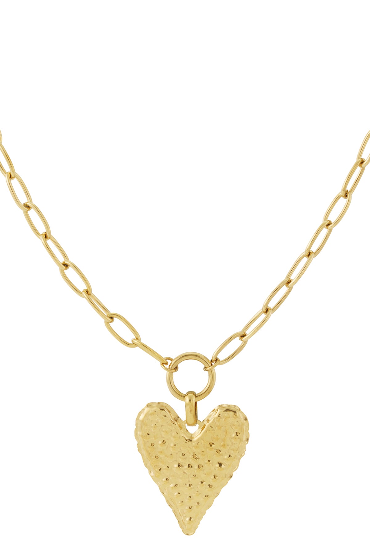 Dikke hartvormige lange ketting