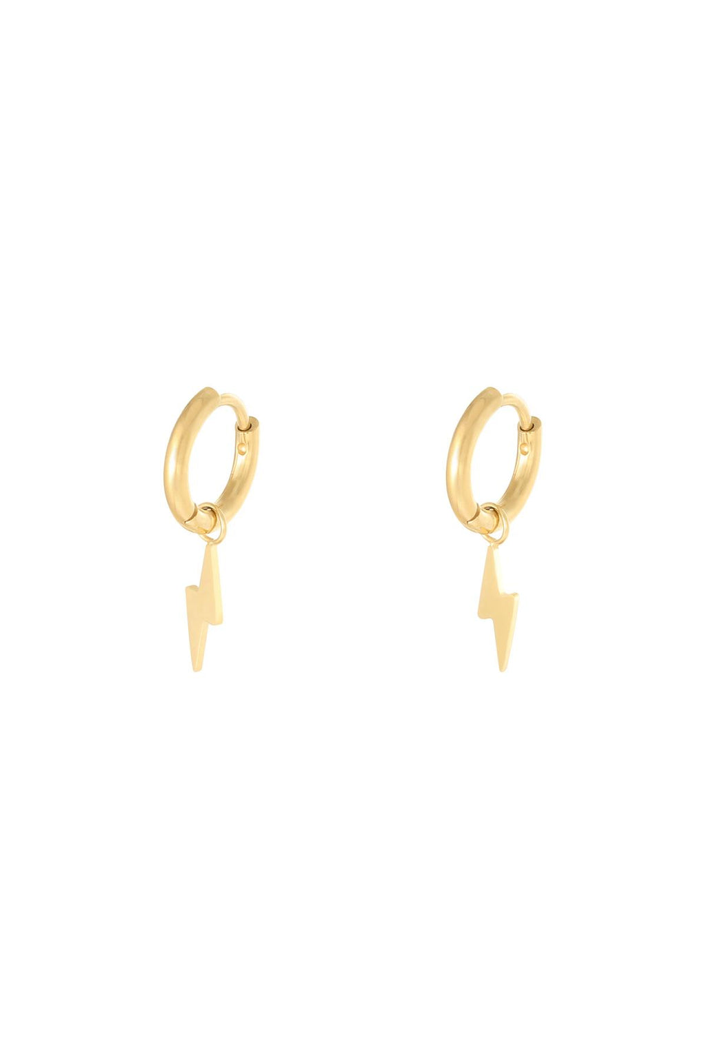 Oorbellen Bolt Goud kleur Stainless Steel