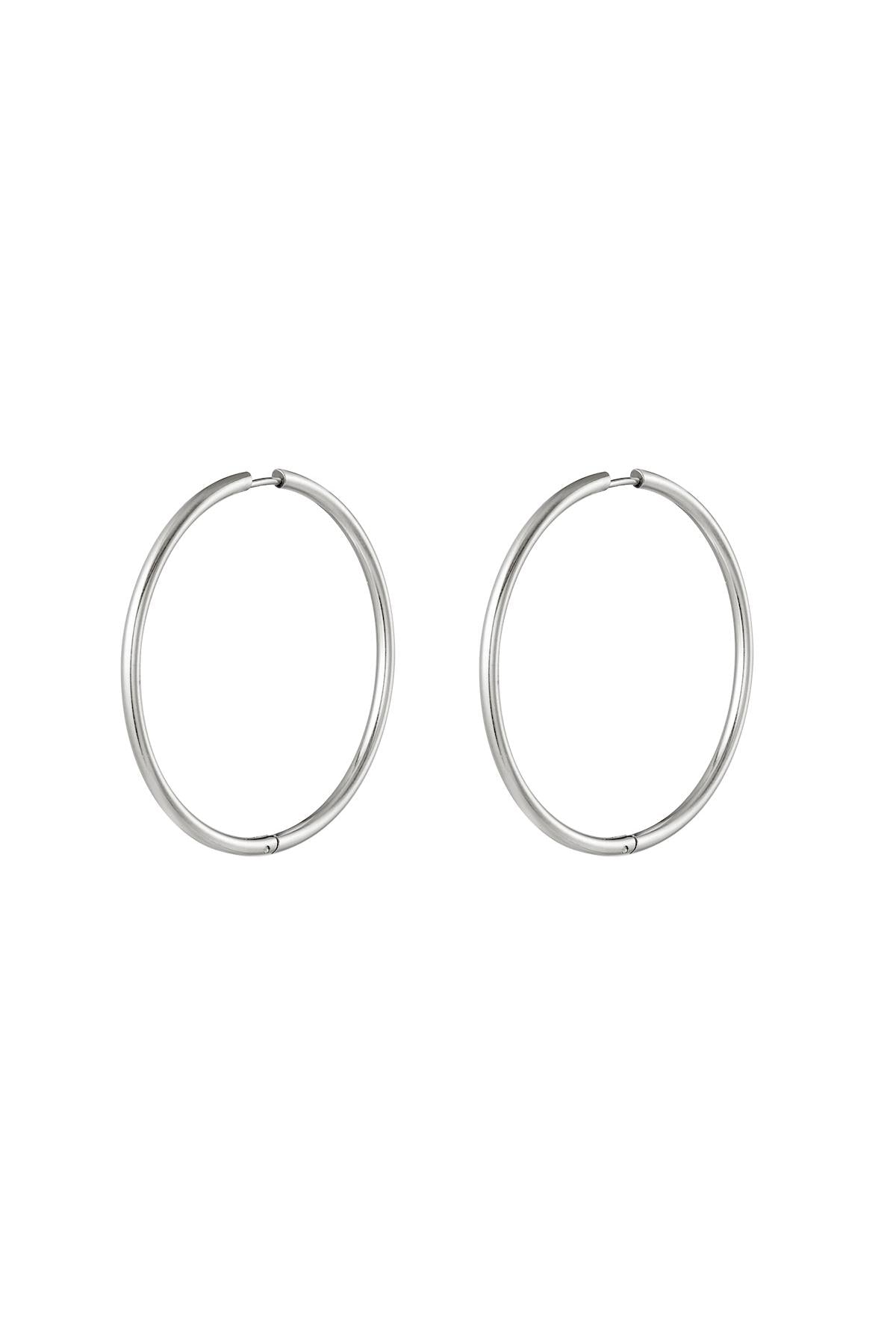 RVS oorbellen hoops medium Goud kleur Stainless Steel