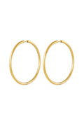 RVS oorbellen hoops groot Goud kleur Stainless Steel
