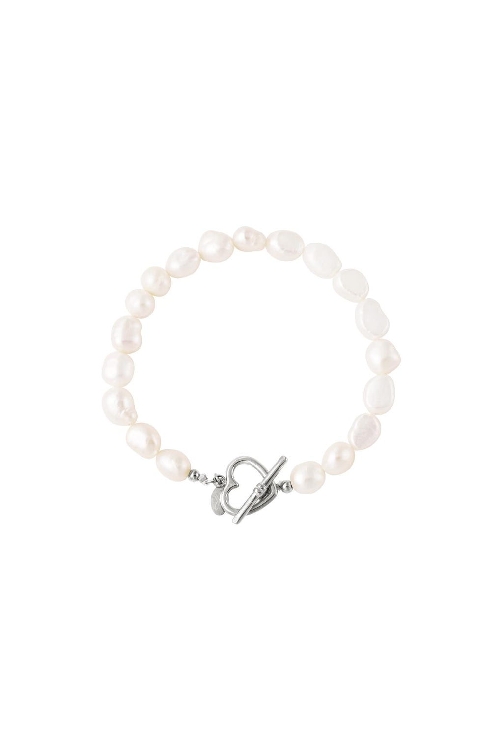 Armband parel hart sluiting Goud kleur Stainless Steel