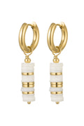 Oorbellen platte kraaltjes - Goud kleur Stainless Steel