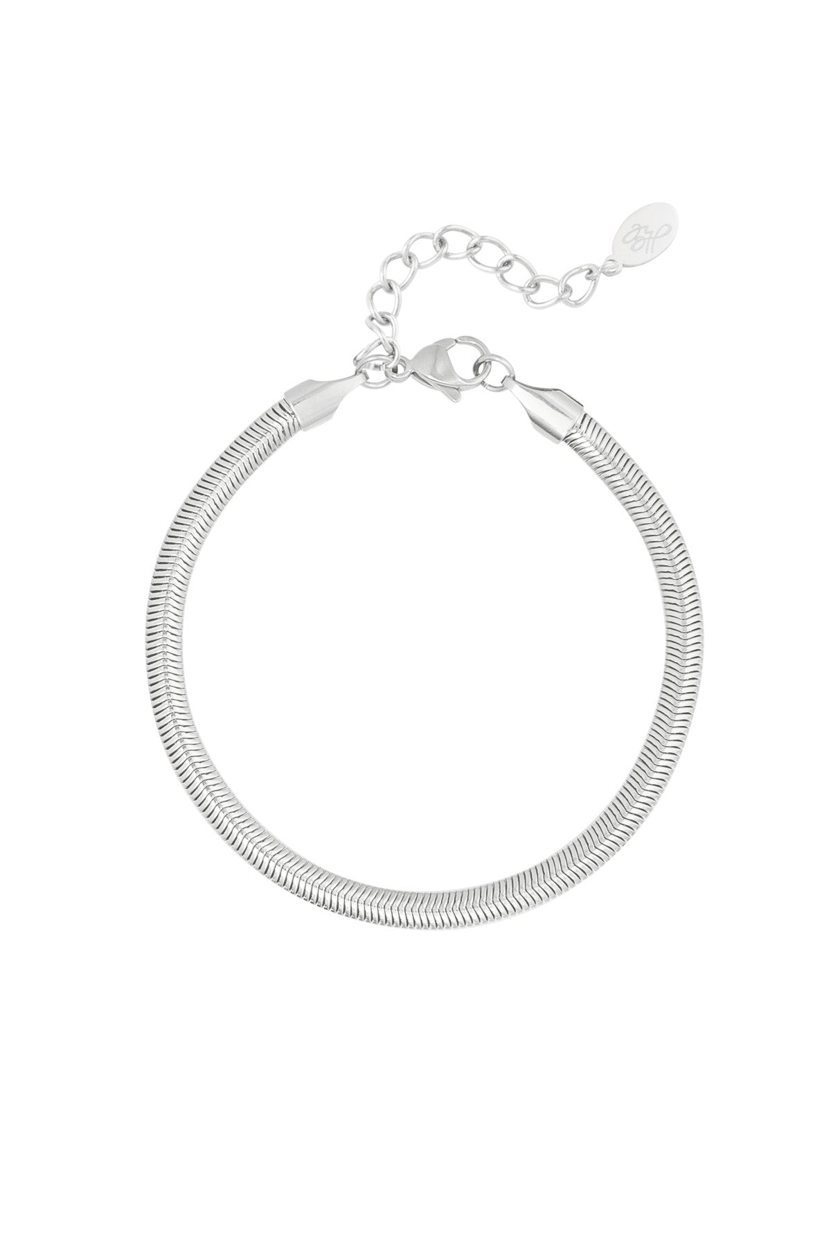 Armband platte visgraat smal - 4.0MM