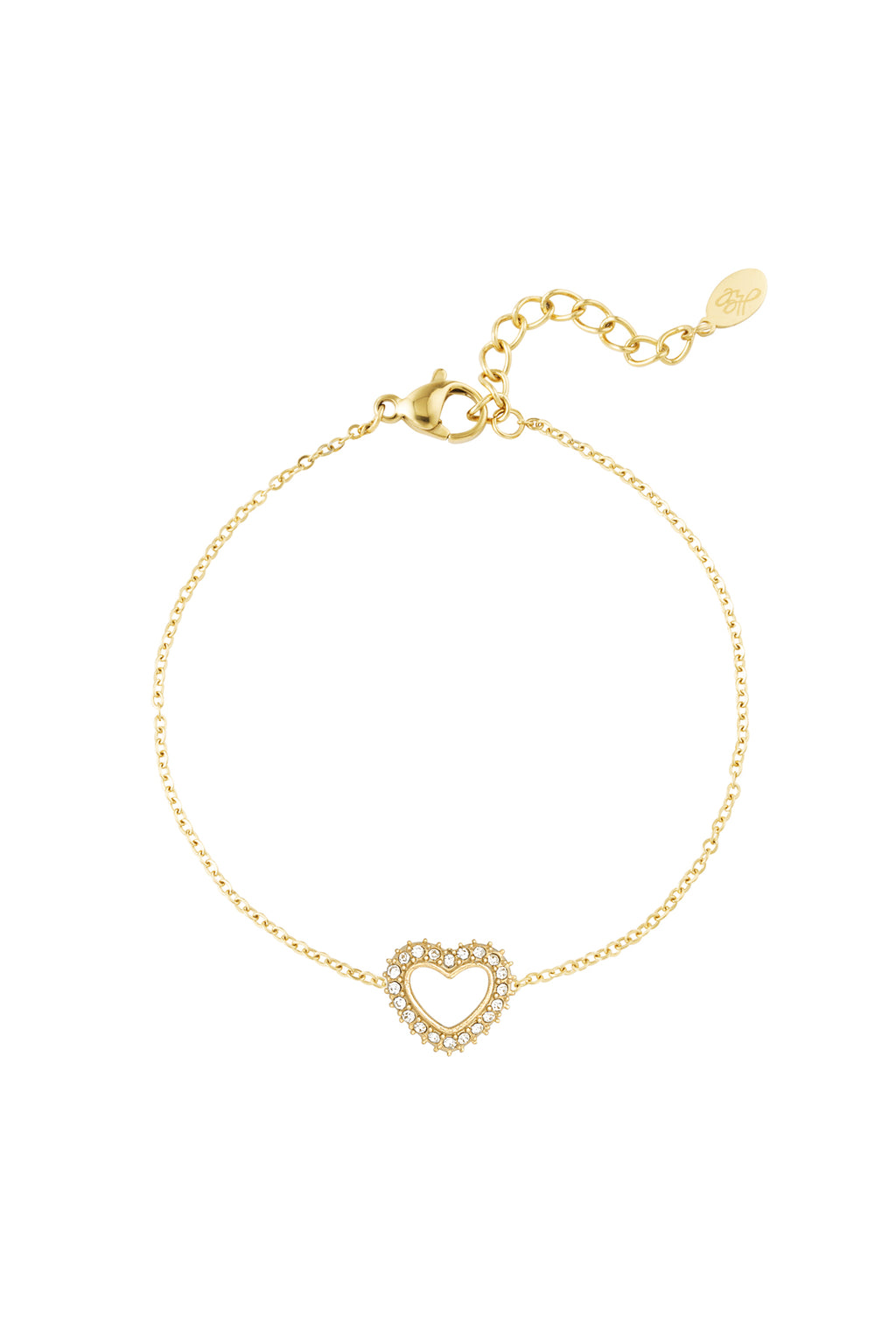 diamant hart armband