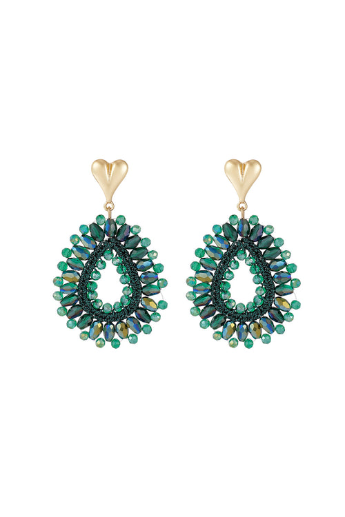 Beaded Love oorbellen