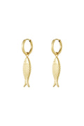 fish charm oorbellen