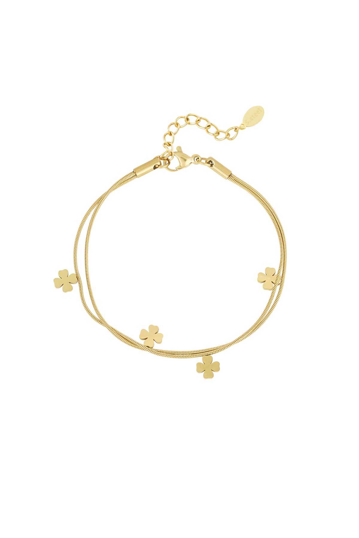 dubbele klaver armband