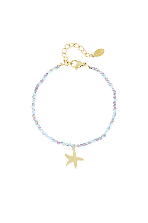Armband kleurrijke zeester