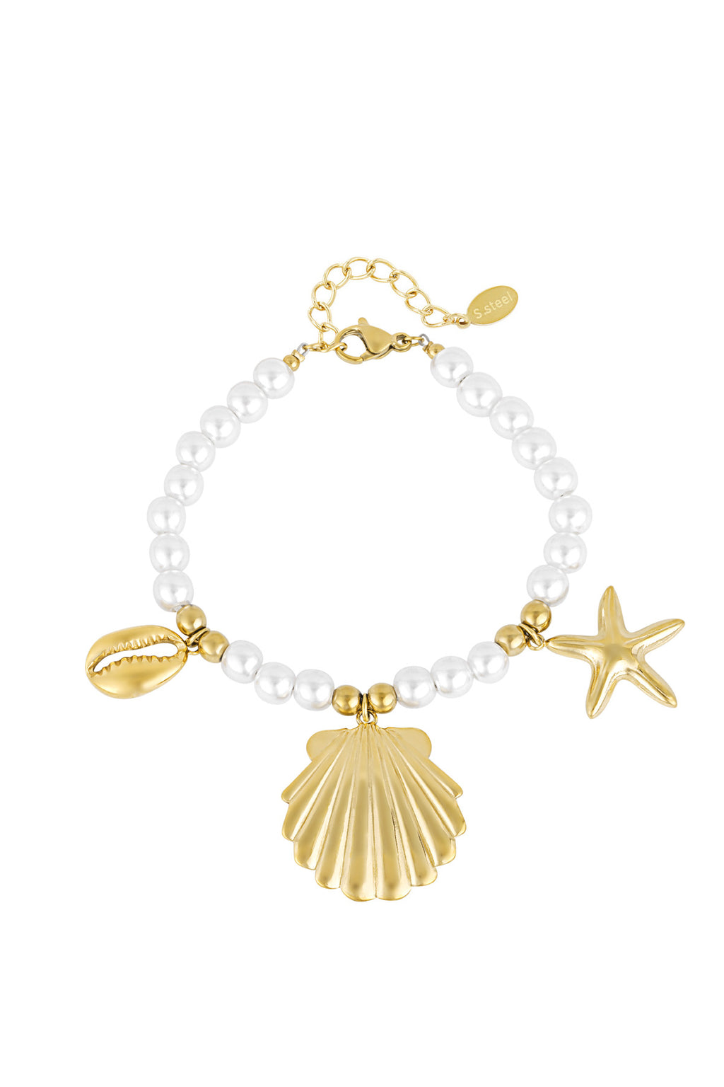 parel armband met zeebedels