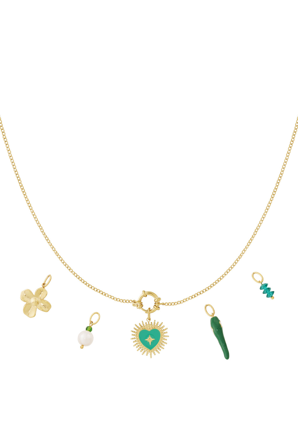 Groene hart DIY ketting