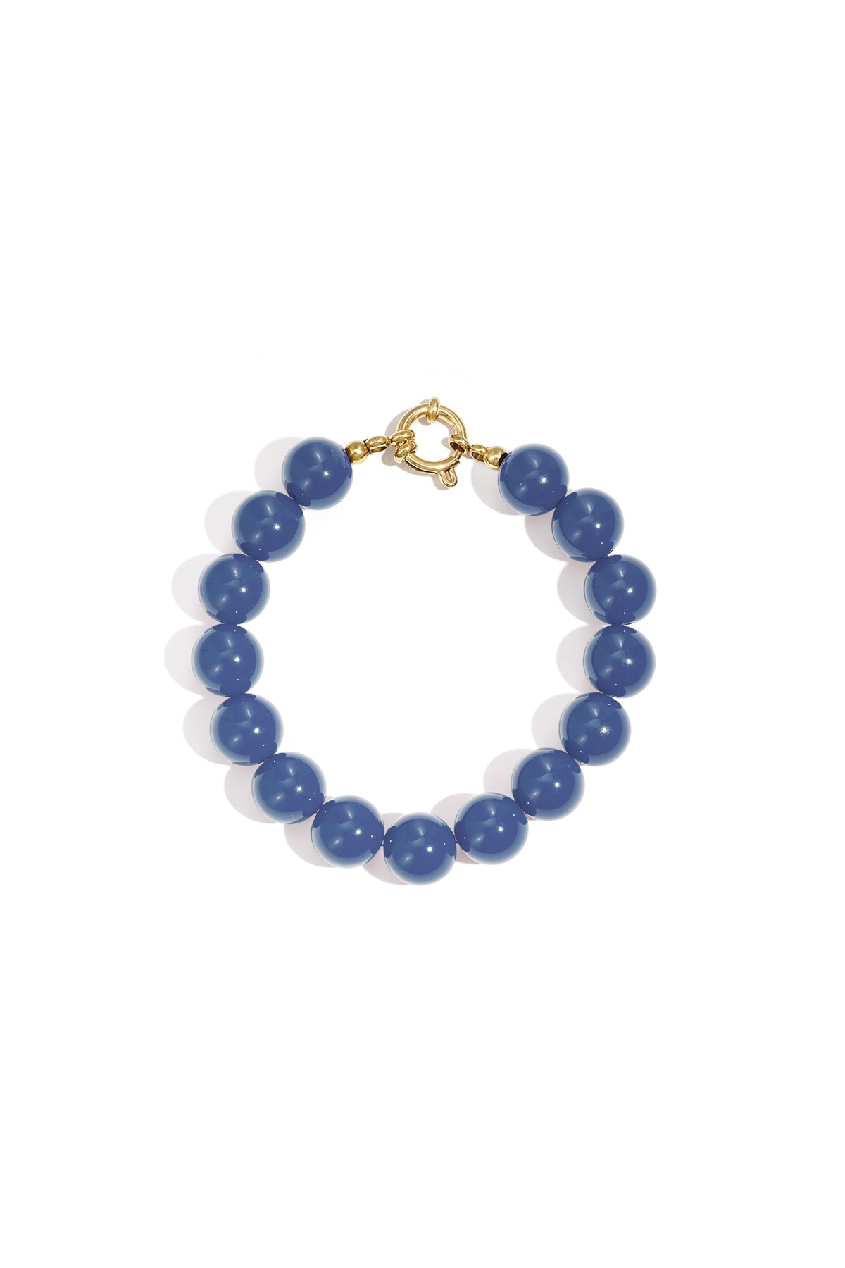 Ketting met medium kralen en frontsluiting-12mm