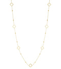 lange ketting met klaver bedels