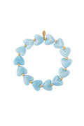 Elastieken hartjes kralenarmband