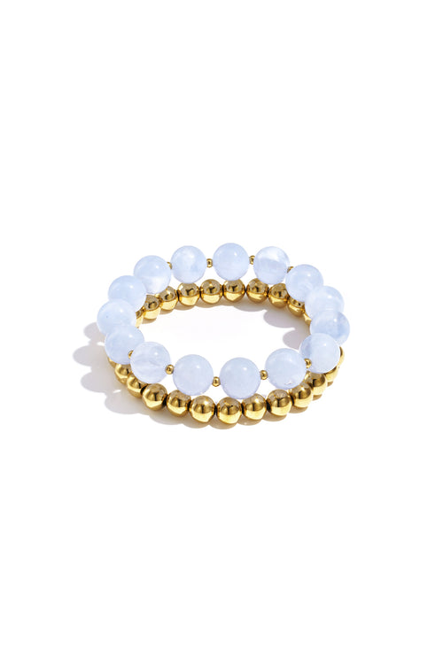Armbandenset met ronde kralen