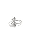 Ring met hart en ster