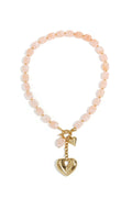 Squoval kralenketting hangend hart