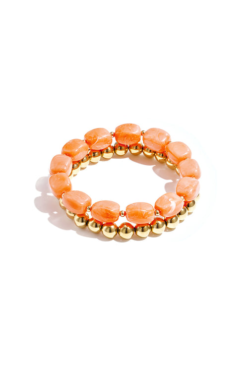 Armbandenset met asymmetrische kralen