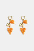 Oorbellen van roestvrij staal met hartjesmotief, casual, dagelijks en romantisch, dames sieraden
