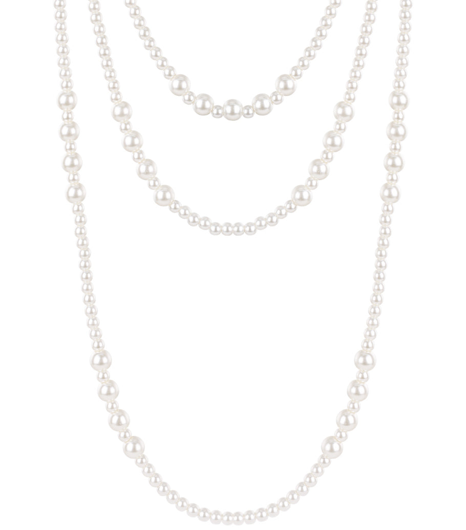 Kleine parels gelaagde ketting