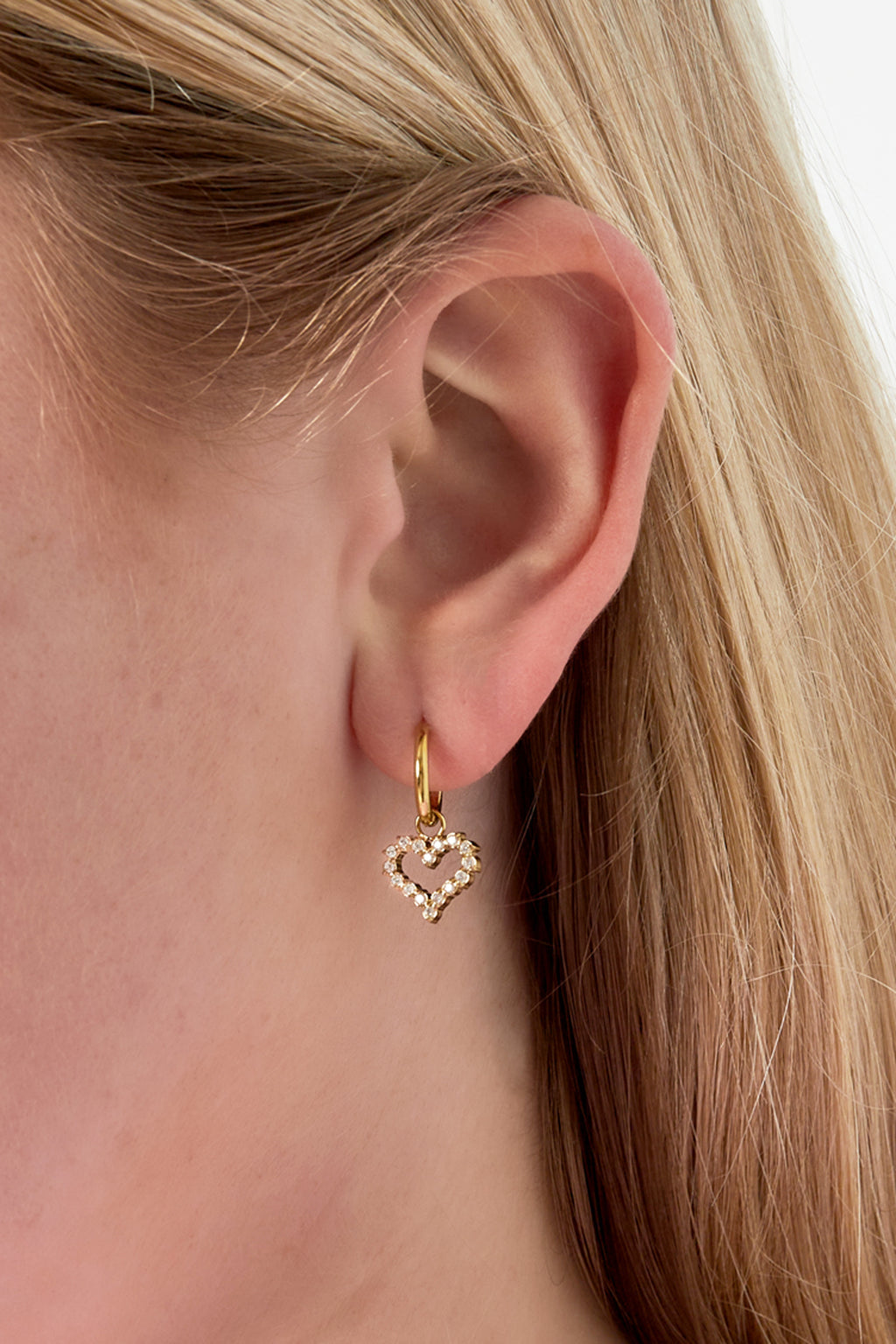 Oorbel met strass-steentjes