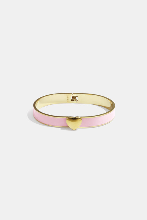 Armband in diverse kleuren met hart detail - 0,9 cm