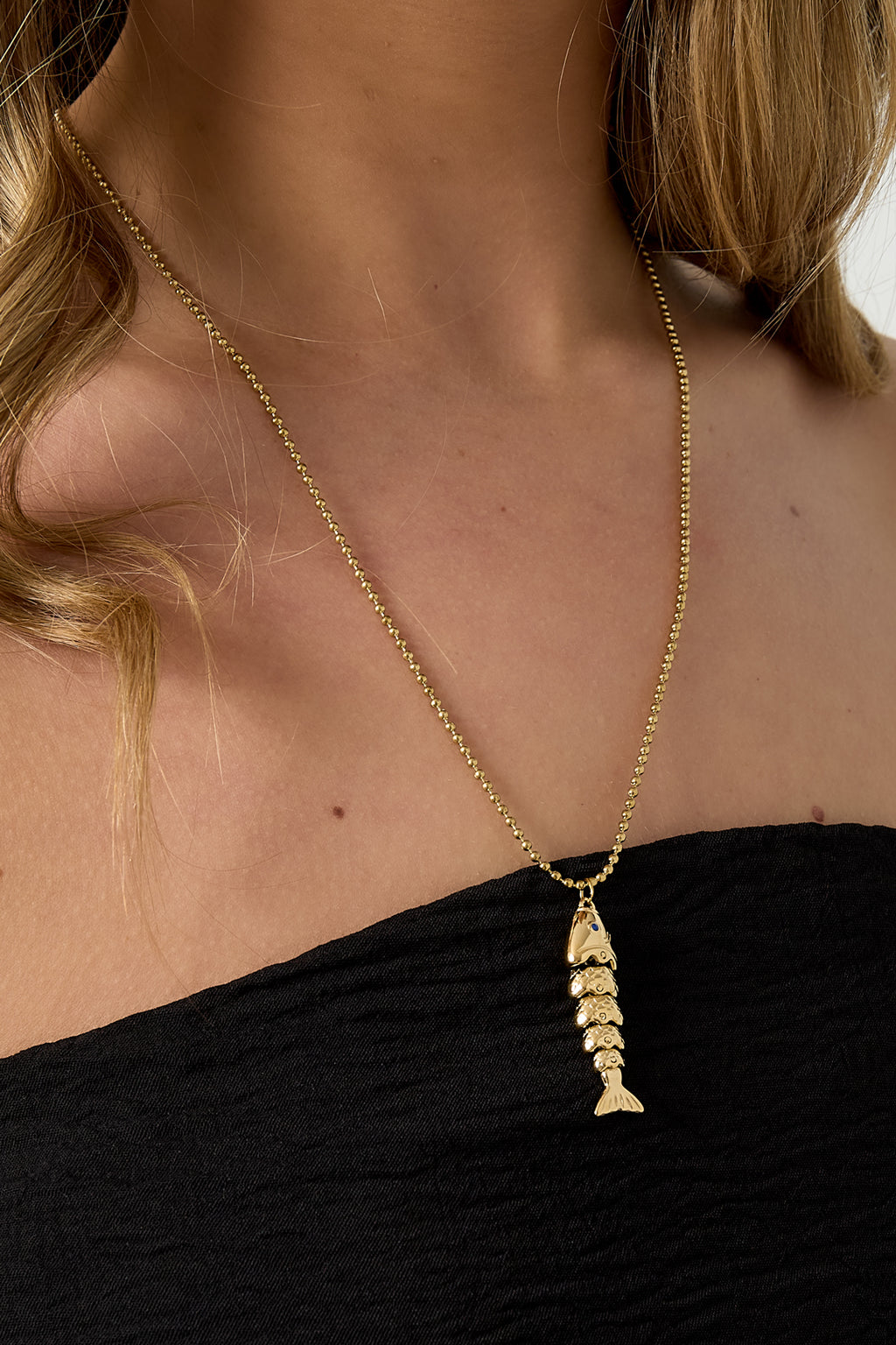 Ketting met bewegende vis charm