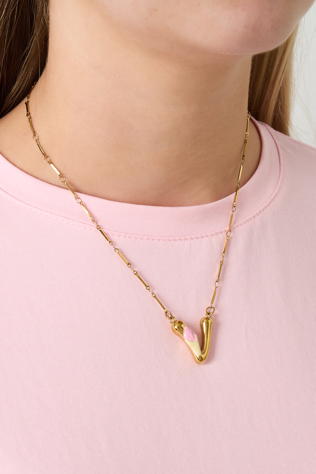 Happy Initials ketting met bedels