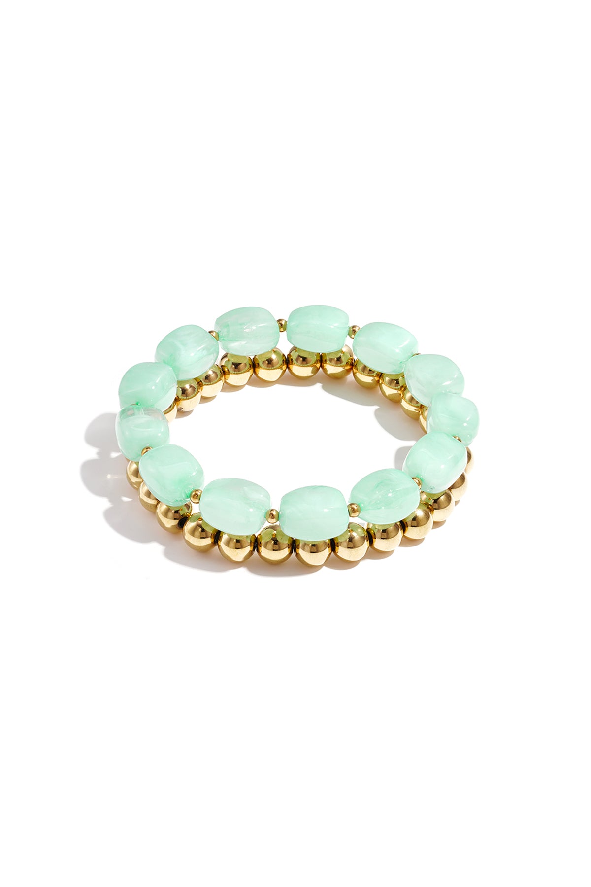 Armbandenset met asymmetrische kralen