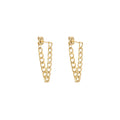 Chain oorbellen goud